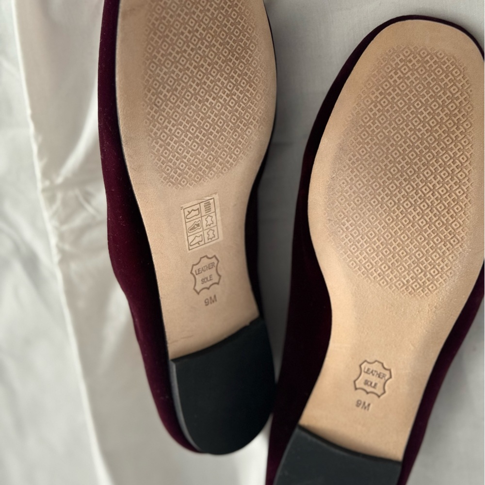 NEW Tory Burch Sz 9 Purple burgundy velvet lofer beaded heart and dove - Picture 10 of 15